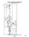 BRAKE AND DRIVE TUBE Diagram and Parts List for LT7000XTF1  Whirlpool Washer Dryer Combo