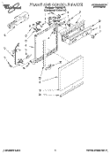 FRAME AND CONSOLE Diagram and Parts List for DU8960XY0  Whirlpool Dishwasher