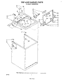 TOP AND CABINET Diagram and Parts List for LA5550XPW3  Whirlpool Washer