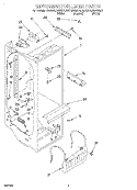 REFRIGERATOR LINER Diagram and Parts List for KSRS25QGWH01  KitchenAid Refrigerator