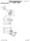 MOTOR AND DRIVE PARTS Diagram and Parts List for KUCS02FRSS1  KitchenAid Trash Compactor