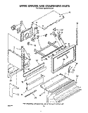 UPPER CHASSIS AND COMPONENT Diagram and Parts List for RM988PXLW9  Whirlpool Microwave Oven Combo