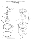 AGITATOR, BASKET AND TUB Diagram and Parts List for 9CA2781XSN2  Whirlpool Washer
