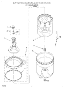 AGITATOR, BASKET AND TUB Diagram and Parts List for LSR4100HQ0  Whirlpool Washer