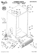 CABINET, LITERATURE Diagram and Parts List for GD5NHGXLQ01  Whirlpool Refrigerator