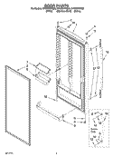 DOOR PARTS Diagram and Parts List for EV187NYRS00  Whirlpool Freezer