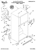 CABINET Diagram and Parts List for 3ET18ZKXDW01  Whirlpool Refrigerator