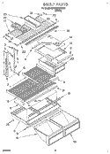 SHELF Diagram and Parts List for 6ET18ZKXAN01  Whirlpool Refrigerator
