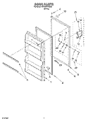 DOOR Diagram and Parts List for EV120FXKQ02  Whirlpool Freezer