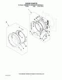 DOOR PARTS Diagram and Parts List for WED97HEXR0  Whirlpool Dryer
