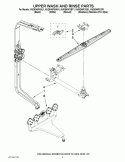 UPPER WASH AND RINSE PARTS Diagram and Parts List for KUDE40FXWH1  KitchenAid Dishwasher