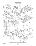 Part Location Diagram of 1107446 Whirlpool Freezer, Shelf Upper