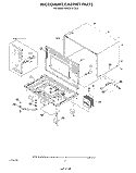 MICROWAVE CABINET Diagram and Parts List for KEMS376TBL3  KitchenAid Microwave Oven Combo