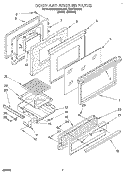 DOOR AND BROILER Diagram and Parts List for SF317PEAN1  Whirlpool Range