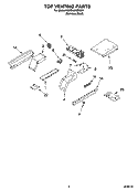 TOP VENTING PARTS Diagram and Parts List for KDRP487MSS01  KitchenAid Range