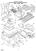 SHELF Diagram and Parts List for 8ET19DKXDG01  Whirlpool Refrigerator