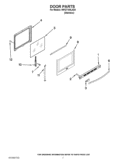 DOOR PARTS Diagram and Parts List for WFG714HLAS0  Whirlpool Range