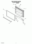 TOP DOOR PARTS Diagram and Parts List for GARF19XXVK01  Whirlpool Refrigerator