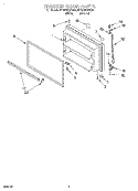 FREEZER DOOR Diagram and Parts List for RT18DKXFW04  Roper Refrigerator