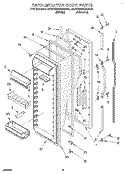 REFRIGERATOR DOOR Diagram and Parts List for 4KSRS22QAA00  KitchenAid Refrigerator