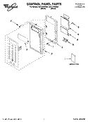CONTROL PANEL PARTS Diagram and Parts List for MH1140XMB4  Whirlpool Microwave