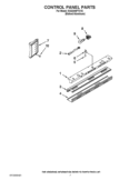 CONTROL PANEL PARTS Diagram and Parts List for KSSO48FTX15  KitchenAid Refrigerator