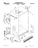 CABINET Diagram and Parts List for 3ED22DQXAW00  Whirlpool Refrigerator