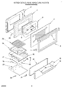 OVEN DOOR AND BROILER Diagram and Parts List for SGC355XX2  Roper Range