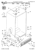 CABINET, LITERATURE Diagram and Parts List for GD22DCXHT00  Whirlpool Refrigerator