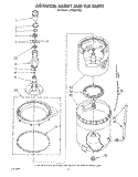 AGITATOR BASKET AND TUB Diagram and Parts List for LA7680XTF0  Whirlpool Washer