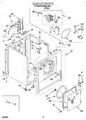 SECTION Diagram and Parts List for LER3624BW1  Whirlpool Dryer