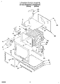 LOWER OVEN Diagram and Parts List for KEBS246YWH3  KitchenAid Wall Oven