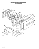 DOOR AND DRAWER, LIT/OPTIONAL Diagram and Parts List for BGS470WB0  Roper Range
