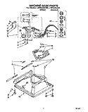 MACHINE BASE Diagram and Parts List for LSP8245AW0  Whirlpool Washer