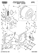 BULKHEAD, LIT/OPTIONAL Diagram and Parts List for RGC3622BW0  Roper Dryer