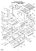 SHELF, LIT/OPTIONAL Diagram and Parts List for KTRS25QAWH12  KitchenAid Refrigerator
