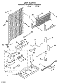 UNIT PARTS Diagram and Parts List for RT14HDYPQ00  Roper Refrigerator