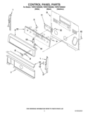 CONTROL PANEL PARTS Diagram and Parts List for YWFE710H0AW0  Whirlpool Range