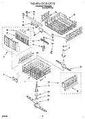 DISHRACK, LIT/OPTIONAL Diagram and Parts List for DU9450XB0  Whirlpool Dishwasher