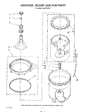 AGITATOR, BASKET AND TUB Diagram and Parts List for LA5300XSW1  Whirlpool Washer