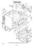 CABINET Diagram and Parts List for KGYE900THT0  KitchenAid Dryer