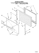 DOOR, OPTIONAL Diagram and Parts List for RF3020XKN0  Whirlpool Range