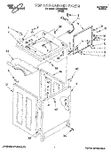 TOP AND CABINET Diagram and Parts List for CAP2782BW0  Whirlpool Washer