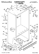 CABINET PARTS Diagram and Parts List for KBRC36FMS02  KitchenAid Refrigerator