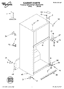 CABINET, LITERATURE Diagram and Parts List for GR9SHMXKQ01  Whirlpool Refrigerator