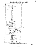 BRAKE AND DRIVE TUBE Diagram and Parts List for LA5460XPW0  Whirlpool Washer