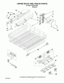 UPPER RACK AND TRACK PARTS Diagram and Parts List for KUDE70CVSS2  KitchenAid Dishwasher