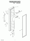 FREEZER DOOR PARTS Diagram and Parts List for 6GD25DCXHS09  Whirlpool Refrigerator
