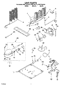 UNIT Diagram and Parts List for ET9FTTXLQ10  Whirlpool Refrigerator