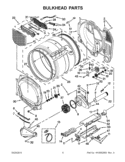 BULKHEAD PARTS Diagram and Parts List for YIED7300WW2  Inglis Dryer